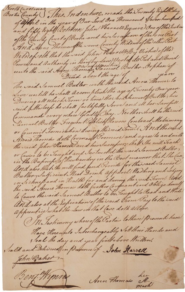 Samuel Butler Indenture